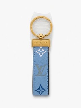 NO BOX 💙 Blue Monogram Key Chain Strap